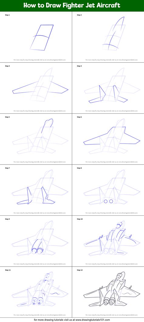 How to Draw Fighter Jet Aircraft (Fighter Jets) Step by Step ...