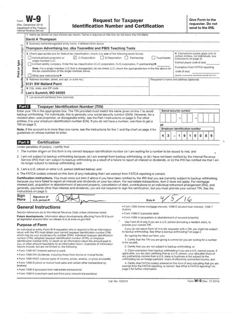 Irs Free Printable W9 Form - Printable Forms Free Online