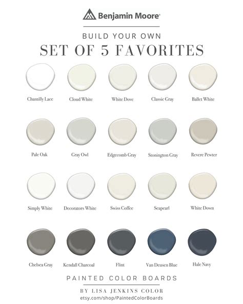 Benjamin Moore Color Samples 18x12 PRE-PAINTED Color Boards, Choose Your 5 Favorites From Best ...