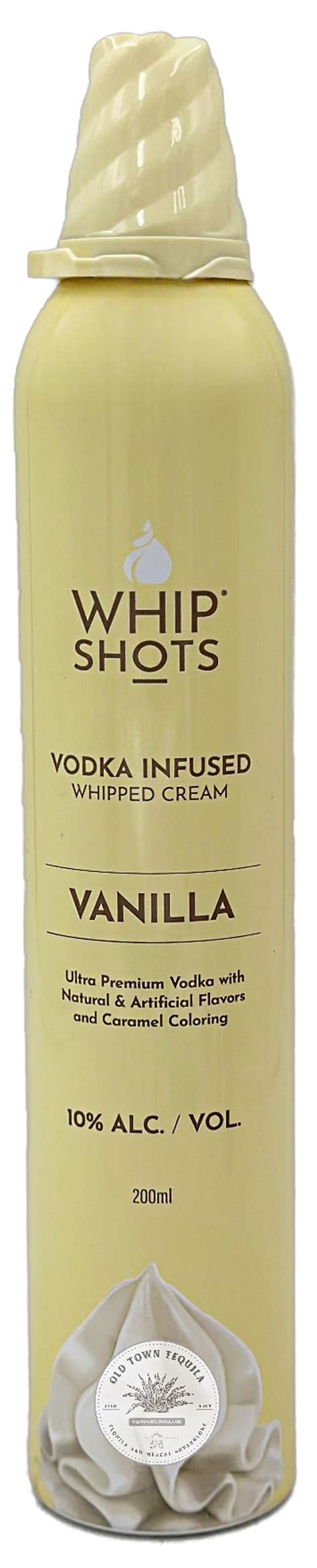 Whip Shots Vanilla Vodka Infused Whipped Cream 375ml - Old Town Tequila