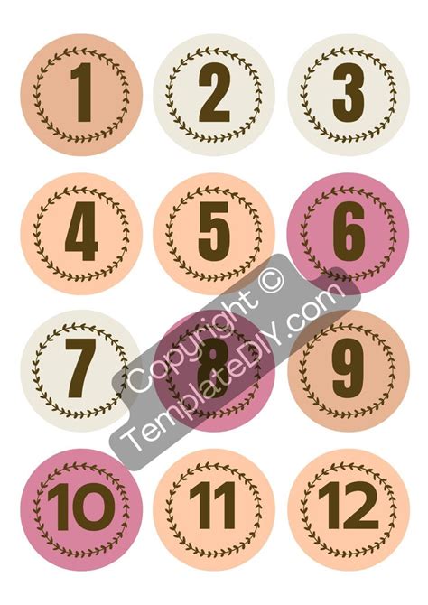 the numbers are arranged in different colors and sizes