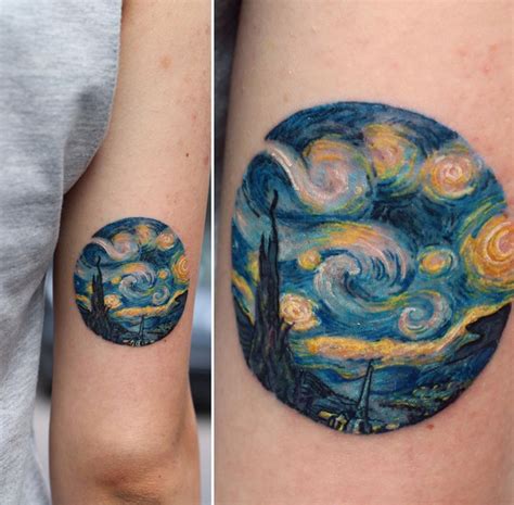 The Starry Night Painting Tattoo | Best tattoo design ideas