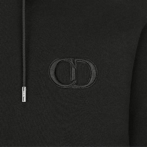 CHRISTIAN DIOR CD ICON LOGO HOODIE BLACK