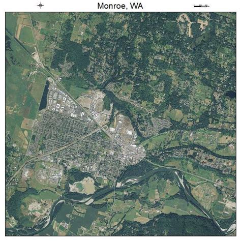 Aerial Photography Map of Monroe, WA Washington