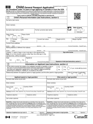 2024 Child Passport Application Form - Fillable, Printable PDF & Forms ...