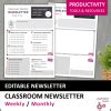 Editable classroom newsletter templates @up2dateskills