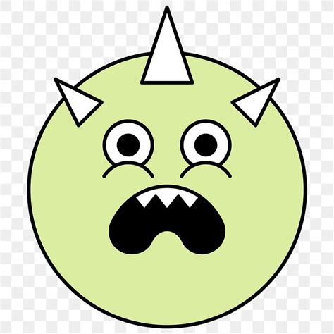 Funky green monster unicorn emoji | Premium PNG Sticker - rawpixel