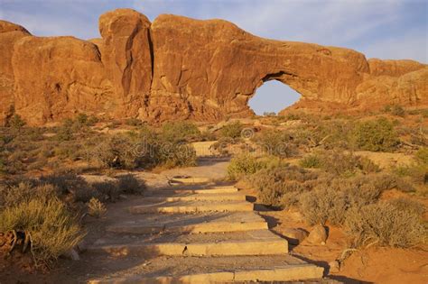 North Window Arches National Park Stock Image - Image of rock, park ...