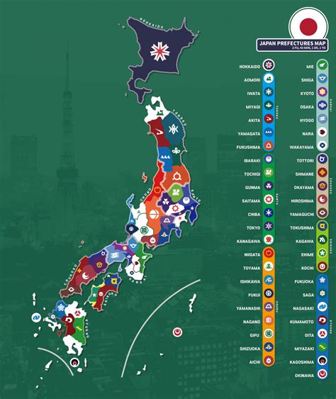 Prefectures Map of Japan | Wondering Maps