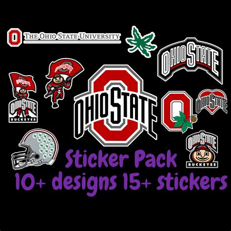 Ohio State Buckeyes Sticker Pack – Custom sizes available – Sports ...