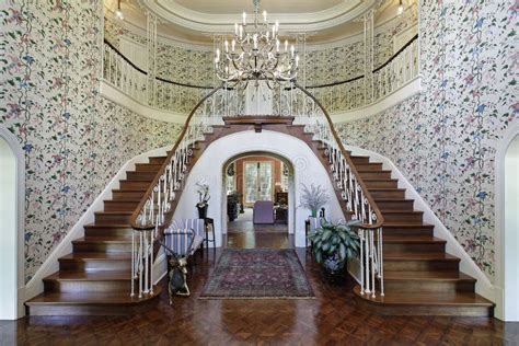 Large Foyer With Double Staircase Royalty Free Stock Photos - Image: 17279858