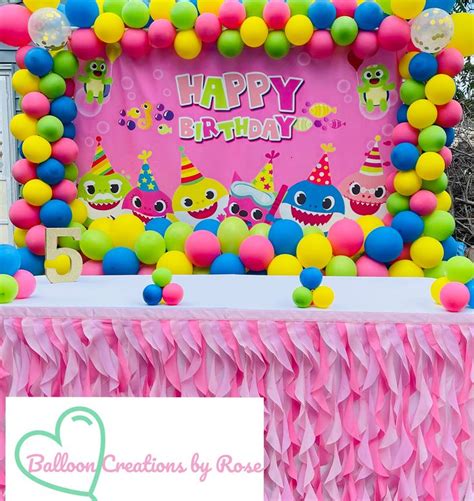 Baby Shark Girl Birthday Party | Shark themed birthday party, Shark birthday party, Shark theme ...