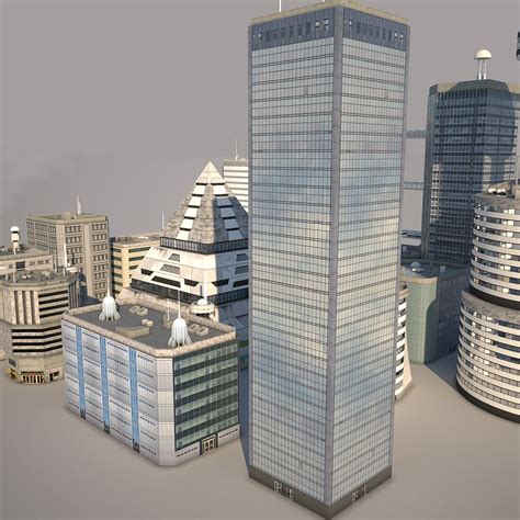 Block City Buildings Model - TurboSquid 1188389