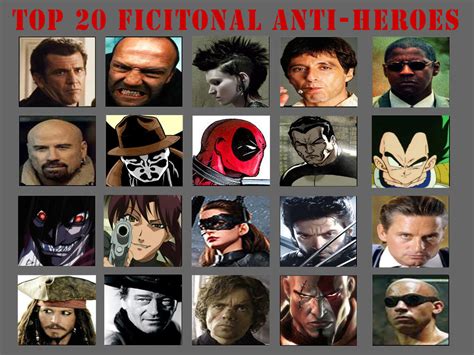 Top 20 Anti-Heroes by MyNameIsArchie on DeviantArt