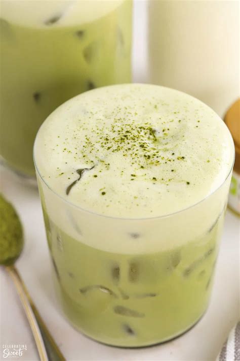 Easy Iced Matcha Latte - Celebrating Sweets