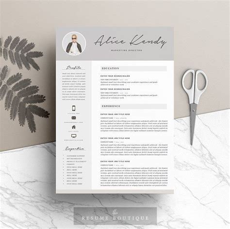 Resume Template 4 pages | Charming | Creative resume templates, Resume template, Resume templates