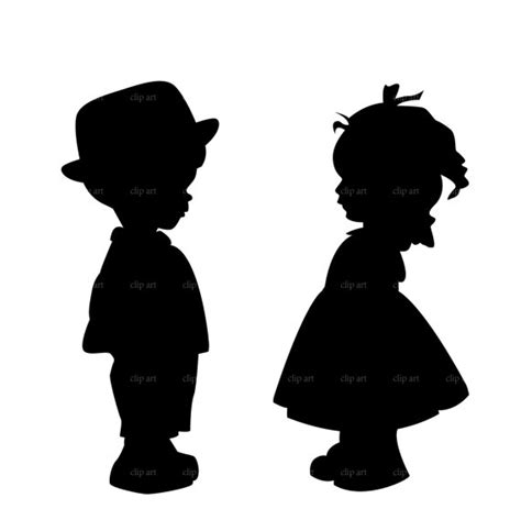 Boy And Girl Silhouette Clip Art at GetDrawings | Free download