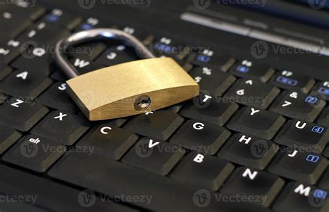 IT security and encryption - padlock on laptop 8367105 Stock Photo at ...