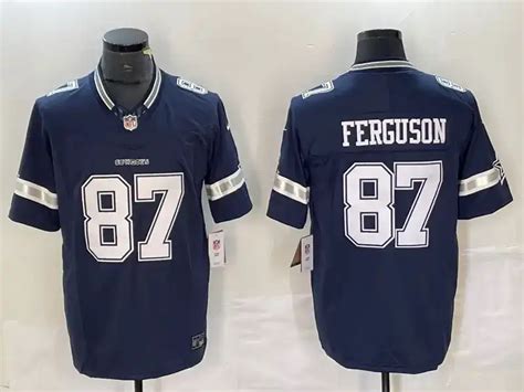 Dallas Cowboys #87 Jake Ferguson Navy Jersey - Jersey Fanatics