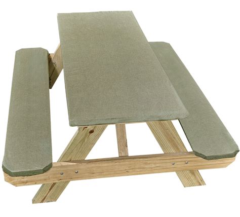 Elastic Stretch Picnic Table Cover with Seat Covers - Dark Green - 3 ...