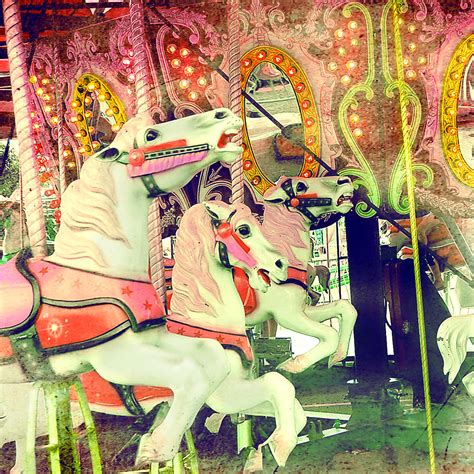 Colorful Vintage Carousel Photo Photograph by Elle Moss