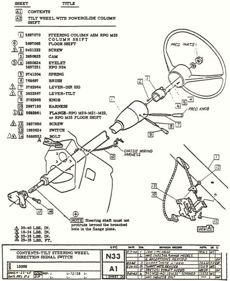 1966 Chevelle Steering Column Diagram