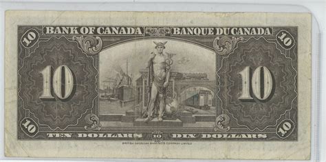 1937 Canadian $10 dollar bill