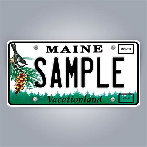 Maine License Plate Replica, reflective, non-reflective