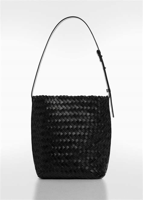 Braided leather bag - Women | Mango USA