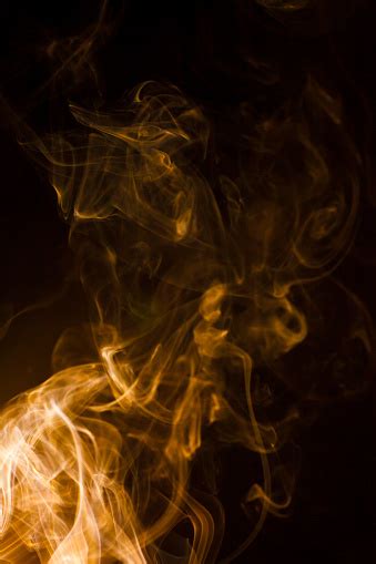 Gold Smoke On Black Background Stock Photo - Download Image Now - Abstract, Air Pollution, Art ...