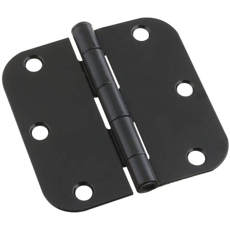 Stanley-National Hardware 3-1/2 in. Black Door Hinge-V8033 3-1/2 5/8R HGEBLK - The Home Depot