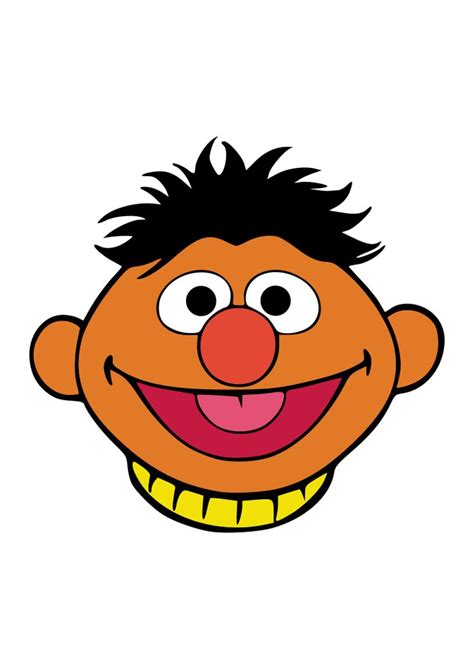 Ernie Head Sesame Street Clipart Free Svg File Free Clip Art Svg | The Best Porn Website