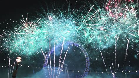 London Eye fireworks New Year 2016 - YouTube