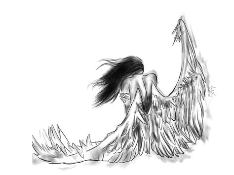 "Sketch of a Fallen Angel" by IthacaClaire | Redbubble