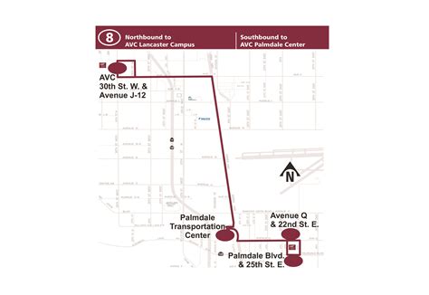 Route 8 - Antelope Valley College Map