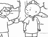 Caillou Coloring Pages sketch template