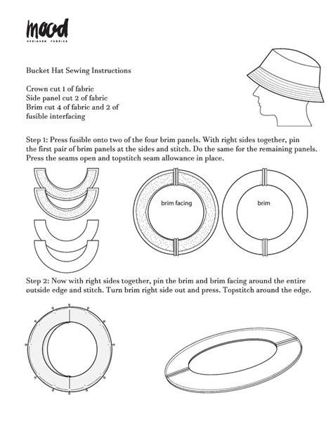 Template Free Printable Bucket Hat Sewing Pattern - Free Printable Templates