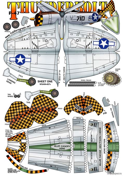 P-47 Thunderbolt [Fiddlers Green] из бумаги, модели сборные бумажные ...