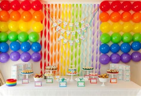 Rainbow Birthday Party Ideas #19 DIY Decor and Party Food