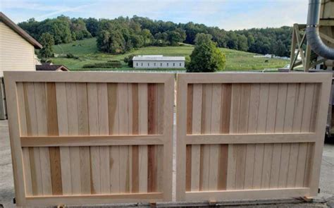 Custom Cedar Driveway Gates by New England Woodworks