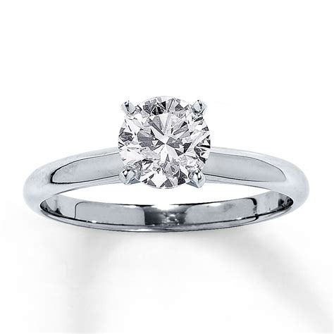 Diamond Solitaire Ring 1 carat Round-cut 14K White Gold - 150870602 - Jared