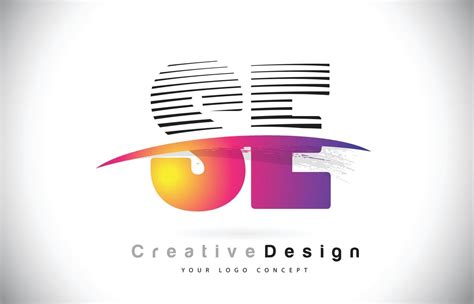 SE S E Letter Logo Design With Creative Lines and Swosh in Purple Brush Color. 4892599 Vector ...