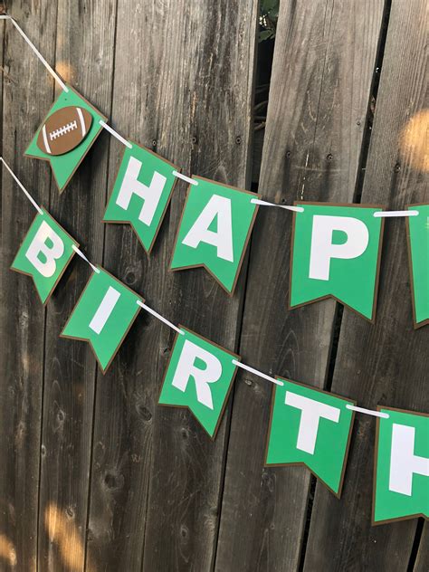 Football Birthday Banner Football Banner Football Party | Etsy