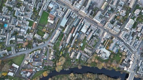 Aerial Shot of Nairn Town in Scotland. Stock Image - Image of town ...