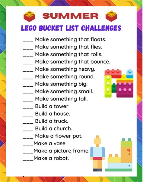 Free Summer Printable LEGO Challenge