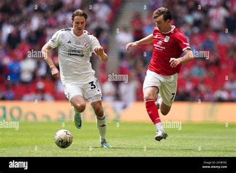 Will Wright of Crawley Town and Chris Long of Crewe Alexandra battling ...