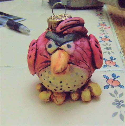 Polymer Clay angry bird ornament | Polymer Clay ornaments ma… | Flickr