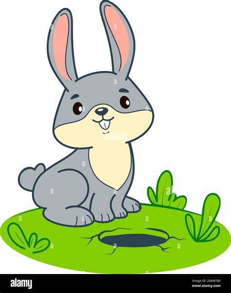 Cute rabbit cartoon. Bunny clipart vector illustration Stock Vector ...