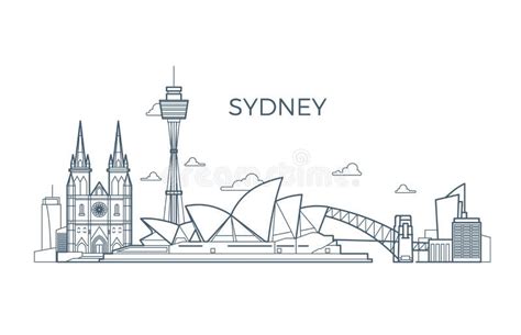 Sydney City Line Skyline with Buildings and Architecture Showplaces ...