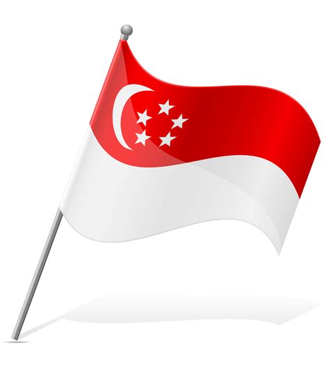 Flagge der Singapur-Vektor-Illustration - Download Kostenlos Vector, Clipart Graphics ...